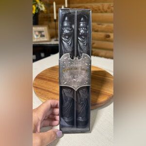 BATS Decorative HALLOWEEN Taper Candles - Set of 2